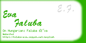 eva faluba business card